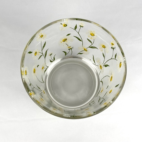 Mid-Century Cera Small Glass Ice Bucket With Daisy Motif - Picture 9 of 16